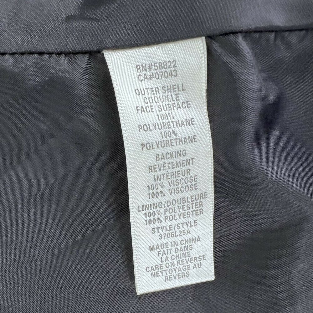 Max Studio Vegan Leather Black Jacket Size Medium - Picture 6 of 7